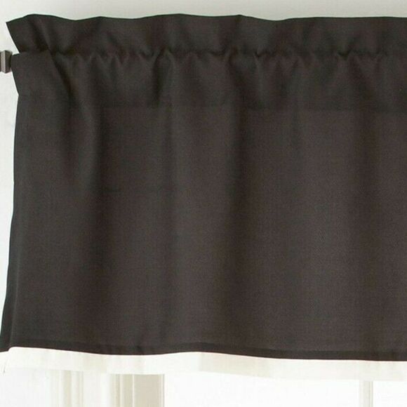 Valance Studio JCP Home Black Beige curtain Window - Picture 2 of 4
